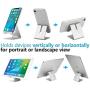Desk Cell Phone Stand Holder Aluminum Phone Dock Cradle Compatible with Switch, All Android Smartphone, for iPhone 11 Pro Xs Xs Max Xr X 8 7 6 6s Plus 5 5s 5c Charging, Accessories Desk (Silver)