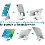 Desk Cell Phone Stand Holder Aluminum Phone Dock Cradle Compatible with Switch, All Android Smartphone, for iPhone 11 Pro Xs Xs Max Xr X 8 7 6 6s Plus 5 5s 5c Charging, Accessories Desk (Silver) Desk Cell Phone Stand Holder Aluminum Phone Dock Cradle Compatible with Switch, All Android Smartphone, for iPhone 11 Pro Xs Xs Max Xr X 8 7 6 6s Plus 5 5s 5c Charging, Accessories Desk (Silver)