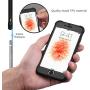 ORETECH iPhone 6S Plus Case, iPhone 6 Plus/6S Plus Case with [2 x Tempered Glass Screen Protector] 360° Shockproof Protective Hard PC+Soft TPU Silicone Cover for iPhone 6 Plus/6s Plus - 5.5 Black