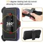 FOGEEK Case for iPhone Xs Max, Belt Clip Holster Heavy Duty Kickstand Cover [Support Wireless Charging] [Dust-Proof] [Shockproof] Compatible for Apple iPhone Xs Max [6.5 Inch] (Dark Blue)