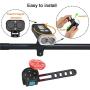GOGOTIT Bike Lights Front and Back Rechargeable LED, LCD Display Light Bicycle Front Headlight and Back Rear Lights Combo Set Fits All Bicycles, Road