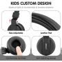 ONTA gorsun Foldable On Ear Audio Adjustable Lightweight Headphone for Kids Cellphones Smartphones iPhone Laptop Computer Mp3/4 Earphones (Black)