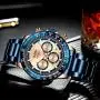 Mens Watches Men Designer Chronograph Waterproof Analogue Quartz Watch Men Stainless Steel Wrist Watch Fashion Large Date Watches for Men
