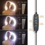 Ring Light with Tripod Stand 10.2" Selfie Ring Light with Phone Holder and Bluetooth Remote, LED Circle Light for Makeup/YouTube/Photography/Camera/Vlog/Blogging Compatible with Android iPhone