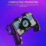 no logo Haoyushangmao K21 Game Handle PUBG Mobile Phone Gamepad Joystick L1 R1 Trigger Game Shooter Controller for iPhone Samsung Xiaomi Phone