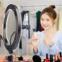 10" Selfie Ring Light with Tripod Stand & Cell Phone Holder,Dimmable Led Desk Makeup Ring Light, 4 Light Modes and 16 Color Modes Fill Light for Live Streaming YouTube Video Photo Photography