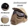 Anyoupin Paintball Mask, Airsoft Mask Full Face with Goggles Impact Resistant for Airsoft BB Hunting CS Game Paintball and Other Outdoor Activities
