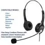 Callez 2.5mm Cordless Phone Headset Dual, Telephone Hands-Free Headset With N/C Mic For DECT AT&T ML17929 Panasonic KX-TCA430 KX-TS880 KX-T7630 KX-T7633 Cisco Vtech RCA Call Center Home Office(C402D1)