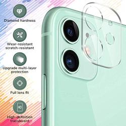 [ 2 Pack ] UniqueMe Camera Lens Protector for iPhone 11 Tempered Glass [High Definition] Scratch Resistant 6.1"