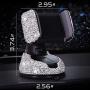 eing Bling Crystal Car Phone Mount with One More Air Vent Base,Universal Cell Phone Holder for Dashboard,Windshield and Air Vent,Silver