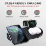 Wonsidary Wireless Charger for AirPods with Wireless Charging Case, 3 in 1 Fast Wireless Charging Station for Apple Watch Charger,Airpods Pro,iPhone 11/11 Pro/11 Pro Max/XR/XS/Xs Max/X/8 Plus/8
