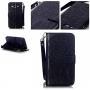 Galaxy J3 Wallet Case, Phone case for Samsung j3, JanCalm [Multi Card/Cash Slots] Flip Cover Wallet PU Leather with Stand + Wrist Strap Case for Samsung Galaxy J3 (2016) + Crystal Pen (Black)