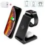 Wireless Charger Stand, CIYOYO 3 in 1 Fast Wireless Charging Station Dock for Airpods Pro 2 1, Apple Watch Series 5/4/3/2/1, iPhone 11/11 Pro/11 Pro Max Qi Certified Phones(with QC 3.0 Adapter) Wireless Charger Stand, CIYOYO 3 in 1 Fast Wireless Charging Station Dock for Airpods Pro 2 1, Apple Watch Series 5/4/3/2/1, iPhone 11/11 Pro/11 Pro Max Qi Certified Phones(with QC 3.0 Adapter)