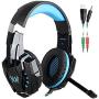 SENHAI G9000 3.5mm Game Gaming Headphone Headset Earphone Headband with Microphone LED Light for Computer Tablet Mobile Phones PS4 - Black and Blue