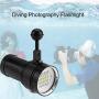 CHICIRIS LED Diving Flashlight, Waterproof Underwater Photography Fill Light with 6 Lighting Modes and Bracket Stand, Diving 100m Torch Lamp for Outdoor Underwater Photography, Shooting
