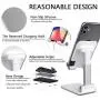 Cell Phone Stand,Nesyd Angle Height Adjustable Desktop Holder Tablet Stand Mobile Phone Mount for Desk Sturdy Aluminum Metal Stand Compatible with Mobile Phone/iPad/Kindle/Tablet (White) Cell Phone Stand,Nesyd Angle Height Adjustable Desktop Holder Tablet Stand Mobile Phone Mount for Desk Sturdy Aluminum Metal Stand Compatible with Mobile Phone/iPad/Kindle/Tablet (White)
