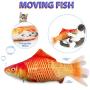 Potaroma 11" Moving Cat Kicker Fish Toy, Realistic Flopping Fish, Wiggle Fish Catnip Toys, Motion Kitten Toy, Plush Interactive Cat Toys, Fun Toy for Cat Exercise, Cat-Fish-Toy-Kitty-Interactive