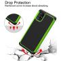 Dahkoiz Case for Samsung Galaxy A71 5G Case with Tempered Glass Screen Protector[2 Pack],Drop Protection Armor Defender Cover Dual Layer Hybrid Protective Phone Cases for Samsung Galaxy A71 5G, Green