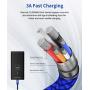 USB Type C Cable 3A Fast Charging, JSAUX(2-Pack 3.3ft+10ft) USB-A to USB-C Charge Braided Cord Compatible with Samsung Galaxy S10 S10E S9 S8 S20 Plus,Note 10 9 8,Z Flip, and Other USB C Charger(Blue)