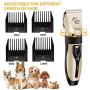 Ceenwes Cordless Pet Grooming Clippers Professional Pet Hair Clippers Detachable Blade with 4 Comb Guides for Small Medium & Large Dogs Cats and Other House Animals Pet Grooming Kit