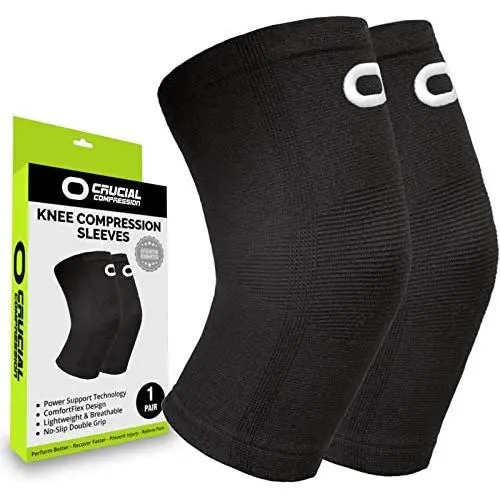Knee Brace Compression Sleeve (1 Pair) - Best Knee Support Braces for Meniscus Tear, Arthritis, Joint Pain Relief, Injury Recovery, ACL, MCL, Running, Workout, Basketball, Sports, Men and Women Knee Brace Compression Sleeve (1 Pair) - Best Knee Support Braces for Meniscus Tear, Arthritis, Joint Pain Relief, Injury Recovery, ACL, MCL, Running, Workout, Basketball, Sports, Men and Women