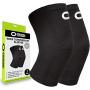 Knee Brace Compression Sleeve (1 Pair) - Best Knee Support Braces for Meniscus Tear, Arthritis, Joint Pain Relief, Injury Recovery, ACL, MCL, Running, Workout, Basketball, Sports, Men and Women