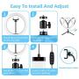 Ring Light,10" Selfie Ring Light with Tripod Stand and Phone Holder, Desktop LED Ring Light with 3 Modes and 10 Brightness for TikTok/YouTube Video/Live Stream/Makeup/Photography