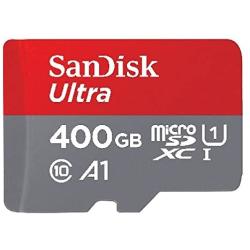 SanDisk 400GB SDXC Micro Ultra Memory Card Works with Samsung Galaxy A50, A40, A30 Cell Phone Class 10 (SDSQUAR-400G-GN6MN) Bundle with (1) Everything But Stromboli MicroSD and SD Card Reader