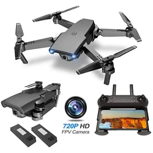 NEHEME NH525 Foldable Drones with 720P HD Camera for Adults, RC Quadcopter WiFi FPV Live Video, Altitude Hold, Headless Mode, One Key Take Off for Kids or Beginners with 2 Batteries 22mins NEHEME NH525 Foldable Drones with 720P HD Camera for Adults, RC Quadcopter WiFi FPV Live Video, Altitude Hold, Headless Mode, One Key Take Off for Kids or Beginners with 2 Batteries 22mins