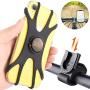 FITFORT Bike & Motorcycle Phone Mount, Detachable 360° Rotation Bike Phone Holder for Handlebars, Universal Silicone Phone Holder for Bike Compatible with iPhone 11/X/8/7/6 Series and Android Phones