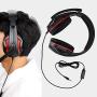 Ciglow Gaming Headset, 3.5mm Wired Over-Ear Gaming Headset Headphone with Microphone Noise Cancelling Headphone for PC, Laptop, Xbox One, PS4, Switch, Smartphone, etc.(Black+ Red)