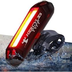 Hercules Tuff LED Bike Lights Set Combo Headlight and Taillight USB Rechargeable for Bicycle