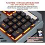 3-color optional keyboard, RGB LED backlight mechanical gaming keyboard, with mobile phone holder, suitable for industrial, office, (White)