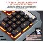 3-color optional keyboard, RGB LED backlight mechanical gaming keyboard, with mobile phone holder, suitable for industrial, office, (Black)