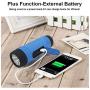 Outdoor Bluetooth Speakers Portable Bicycle Speaker Zealot S1 4000mAh Power Bank Splashproof Speakers with Microphone Full Outdoor Accessories (Bike Mount, Carabiner.)(Gray)
