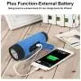 Bluetooth Bicycle Speaker Zealot S1 Bike Cycling Portable Speakers Waterproof, 4000mAh Power Bank, LED Light, TF Card Play, with Full Outdoor Accessories(Bike Mount, Carabiner.)(Blue)