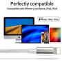 NICEFUSE for iPhone Charger Cable 4 Pack[3/6/6/10FT] Nylon Braided Cable Durable Data Cord Fast Charging & Syncing iPhone Charger Compatible with iPhone 7/7P/8/8P/X/Xs Max/XR/11/SE/iPad（Silver）