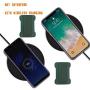 [2pc] Finger Strap Phone Holder - Ultra Thin Anti-Slip Universal Cell Phone Grips Band Holder for Back of Phone (Dark Green)