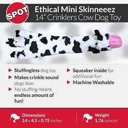 SPOT Skinneeez Crinklers | Stuffless Dog Toys with Squeaker For Small Dogs | Crinkle Toy For Small Puppies | By Ethical Pet