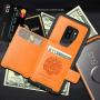 Galaxy S9 Plus Case,Slim Fit Premium Leather Samsung Galaxy S9 Plus Wallet Case Card Slots Shockproof Folio Flip Protective Defender Shells for Samsung Galaxy S9 Plus - Orange