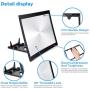 Phone Screen Amplifier, 12" 3D HD Curved Screen Amplifier Cell Phone Stands.Phone Projector  Amplifier for Movies,Videos,and Gaming–Supports All Smart Phone