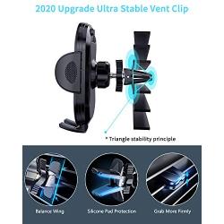 [2020 Upgrade] Universal Car Phone Mount, DesertWest Air Vent Cell Phone Holder for Car, [Noise-Free] Cradle Compatible with iPhone SE 11 Pro Max XR XS X, Samsung Galaxy Note 20 S20 S10 S9 Note 10