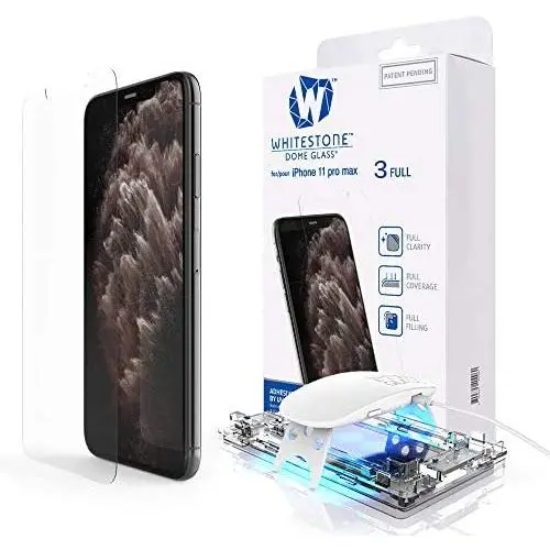 Dome Glass Screen Protector for iPhone 11 Pro Max, Full Tempered Glass Shield with Liquid Dispersion Tech [Easy to Install Kit] Smart Phone Screen Guard - One Pack