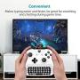 Whiteoak Xbox One S Chatpad Mini Gaming Keyboard Wireless Chat Message KeyPad with Audio/Headset Jack for Xbox One Elite & Slim Game Controller Gamepad - 2.4GHz Receiver Included -White