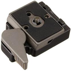 Manfrotto 323 RC2 Rapid Connect Adapter with 200PL-14 Quick Release Plate - Replaces 3299-Black