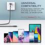 USB Type C Cable OULUOQI USB C Cable 3 Pack(6ft) Nylon Braided Fast Charging Cord(USB 2.0) Compatible with Samsung Galaxy S10 S9 Note 10 9 8 S8 Plus,LG V30 V20 G6 G5,Google Pixel (Black-New)