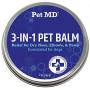 Pet MD Dog Paw Balm - 3-in-1 Paw, Nose/Snout, Elbow Moisturizer & Paw Protectors for Dogs - 2 oz Paw Wax with Shea Butter, Coconut Oil, Beeswax
