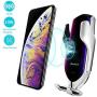 Survival-Pax Co. Smart Sensor Wireless Car Charger Mount, Automatic Clamping QC/QI 10W Fast Charging Car Charger Holder Compatible with iPhone 11/Xs/Xs Max/XR/X,Samsung Note 9/S9/ S9+/S8 etc (Sliver)