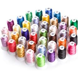 Simthread Brother 40 Colors 40 Weight Polyester Embroidery Machine Thread Kit 550Y(500M) for Brother Babylock Janome Singer Husqvarna Bernina Embroidery and Sewing Machines