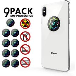 EMF Protection Anti Radiation Shield Sticker for Cell Phone/iPhone/WiFi/Laptop-All Devices, 99% EMR/EMF Protection|Negative Ion|Anti Radiation Shield|EMF Blocker Neutralizer -9 Pack Bundle Deal!